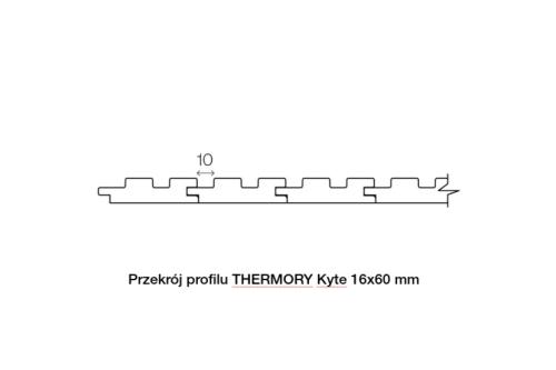 Deska do wnętrz/do sauny thermo olcha KYTE Thermory 15x60 Select